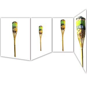 Bamboo Yard Torches With Fiberglass Wicks And Snuffer Cap